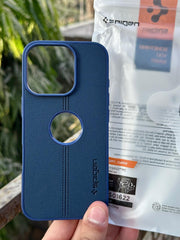 iPhone "16 Pro" Spigen Premium Woven Stitched Case - Blue