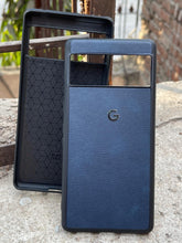 Google Pixel "7 Pro" Premium Leather Texture Case - Blue
