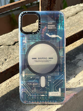iPhone "11 Pro Max" Translucent Circuit Case - Blue
