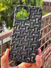 iPhone "12 Pro Max" Premium Silicone "Heat Dissipation" Case - Black