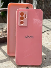 Vivo "V23E" Tempered Glass "Solid" Case - Pink