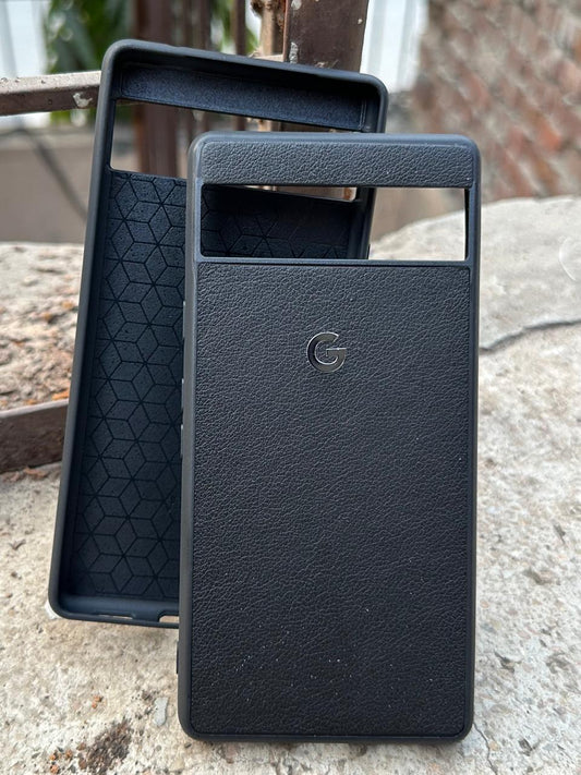 Google Pixel "7A" Premium Leather Texture Case - Black