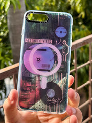 iPhone "7/8 Plus" Translucent Circuit Case - Purple