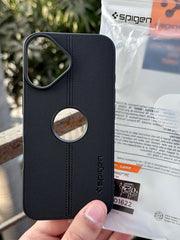 iPhone "16" Spigen Premium Woven Stitched Case - Black