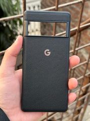 Google Pixel "6 Pro" Premium Leather Texture Case - Black