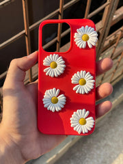 iPhone "13 Pro" Silicone "Flower Back" Case