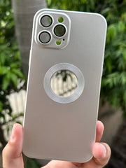 iPhone "12 Pro Max" Camera Glass Silicone Case - Silver