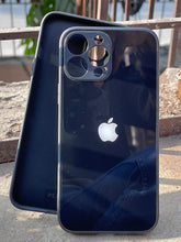 iPhone "13 Pro Max" Tempered Glass "Solid" Case - Black