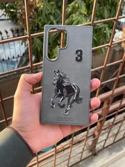 Samsung Galaxy "S23 ULTRA" Polo Embroidered Case - Dark Gray