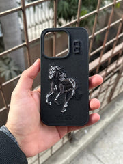 iPhone "15 Pro" Polo Embroidered Case - Black