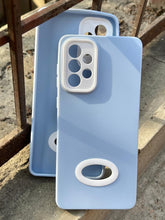 Samsung Galaxy "A73" Silicone "Holo Camera Ring" Case - Light Blue