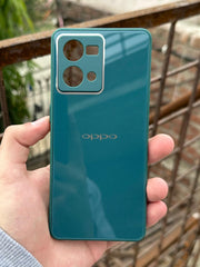 Oppo "F21 Pro (4G)" Tempered Glass "Chrome" Case - Green
