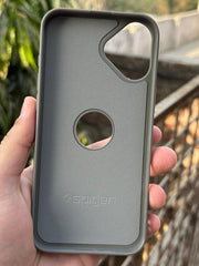 iPhone "16 Plus" Spigen Premium Woven Stitched Case - Gray