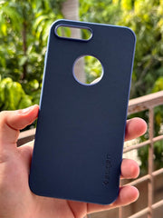 iPhone "7/8 Plus" Spigen Rugged Texture "LOGO-CUT" Case - Blue