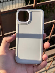 iPhone "13/14" Silicone "Camera Ring Retractable" Case - Gray