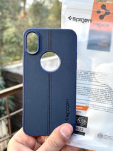 iPhone "X/XS" Spigen Premium Woven Stitched Case - Blue
