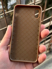 iPhone "X/XS" Premium Woven "Leather Feel" Case - Brown