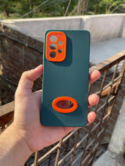 Samsung Galaxy "A53" Silicone "Holo Camera Ring" Case - Green