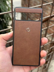 Google Pixel "7A" Premium Leather Texture Case - Brown
