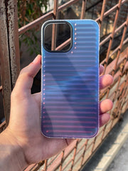 iPhone "13 Pro Max" Rainbow Translucent Case - Blue