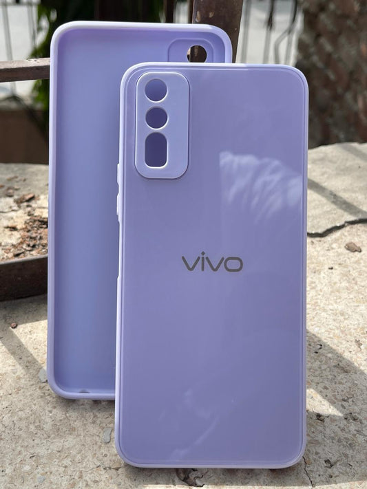 Vivo "Y20" Tempered Glass "Solid" Case - Purple