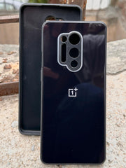 OnePlus "8 Pro" Tempered Glass "Chrome" Case - Black
