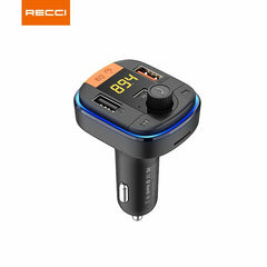 RECCI "RQ01" WIRELESS FM CAR CHARGER "48W" ( PD 20W + QC 18W )
