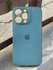 iPhone "13 Pro" Tempered Glass "Chrome" Case - Green