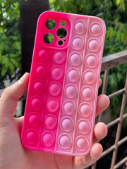 iPhone "12 Pro Max" Fidget Stress Release Pop-Up Case - Pink