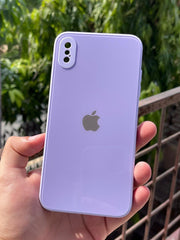 iPhone "XS Max" Tempered Glass "Solid" Case - Lilac