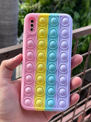 iPhone "XS Max" Fidget Stress Release Pop-Up Case - Pink & Purple