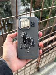 iPhone "14 Pro" Polo Embroidered Case - Dark Gray