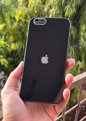 iPhone "6s Plus" Tempered Glass "Chrome" Case - Black