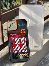 iPhone "13/14" Premium Grade Silicone "OFF-WHITE" Case - Black