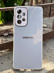 Samsung Galaxy "A73" Tempered Glass "Chrome" Case - Gray