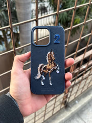 iPhone "13 Pro" Polo Embroidered Case - Blue