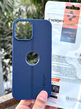 iPhone "12 Pro Max" Spigen Premium Woven Stitched Case - Blue