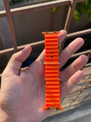 Apple Watch Silicone "Ocean Band" - Alpine Orange