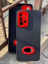 Samsung Galaxy "A73" Silicone "Holo Camera Ring" Case - Black