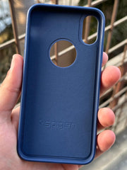 iPhone "XS Max" Spigen Premium Woven Stitched Case - Blue