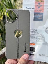 iPhone "16 Plus" Spigen Premium Woven Stitched Case - Gray