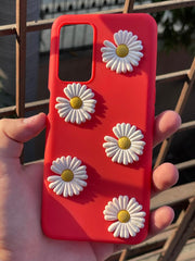 Oppo "A54" Flower Back Silicone Case - Red
