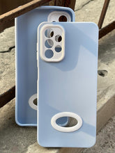 Samsung Galaxy "A13" Silicone "Holo Camera Ring" Case - Light Blue