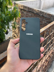 Samsung Galaxy "S23 FE" Leather Texture Case "Chrome Logo" - Green