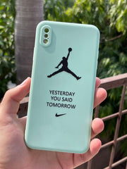 iPhone "XS Max" Silicone "Yesterday You Said Tomorrow" Case - Lime