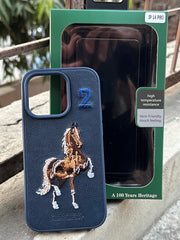 iPhone "14 Pro" Polo Embroidered Case - Blue