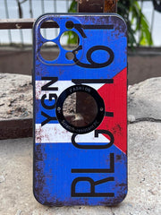 iPhone "13 Pro Max" Silicone "Retro" Edition Case - Blue