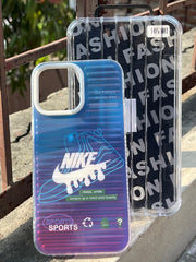 iPhone "14 Pro Max" Rainbow Translucent Case - Nike