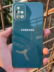 Samsung Galaxy "A71" Tempered Glass "Chrome" Case - Green