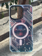 iPhone "13 Pro" Translucent Circuit Case - Red